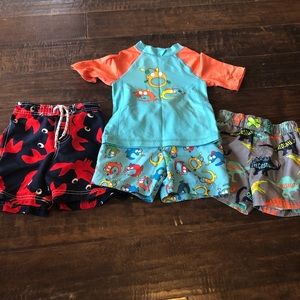 Swim Trunks and Rashgaurd